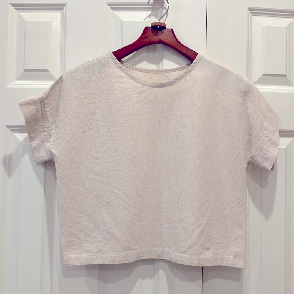 Elizabeth Suzann Cream Beige Georgia Tee OSM Handmade by me